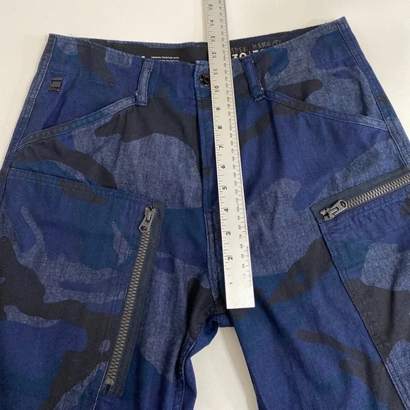 G-Star Raw Men 30 Camouflage Cargo Pants Jeans Blue